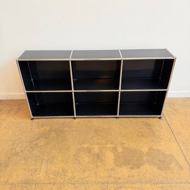 USM Haller Slim Open Storage Cabinet - Graphite Black