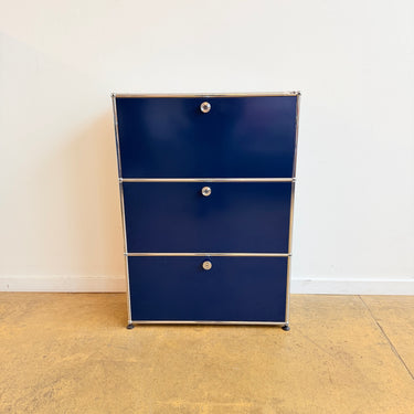 USM Haller Tall Slim 10' Deep Storage - Steel Blue