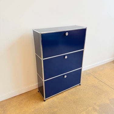USM Haller Tall Slim 10' Deep Storage - Steel Blue