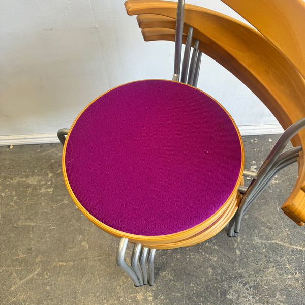 Danish Modern Magnus Olsen set of 4 stacking chairs