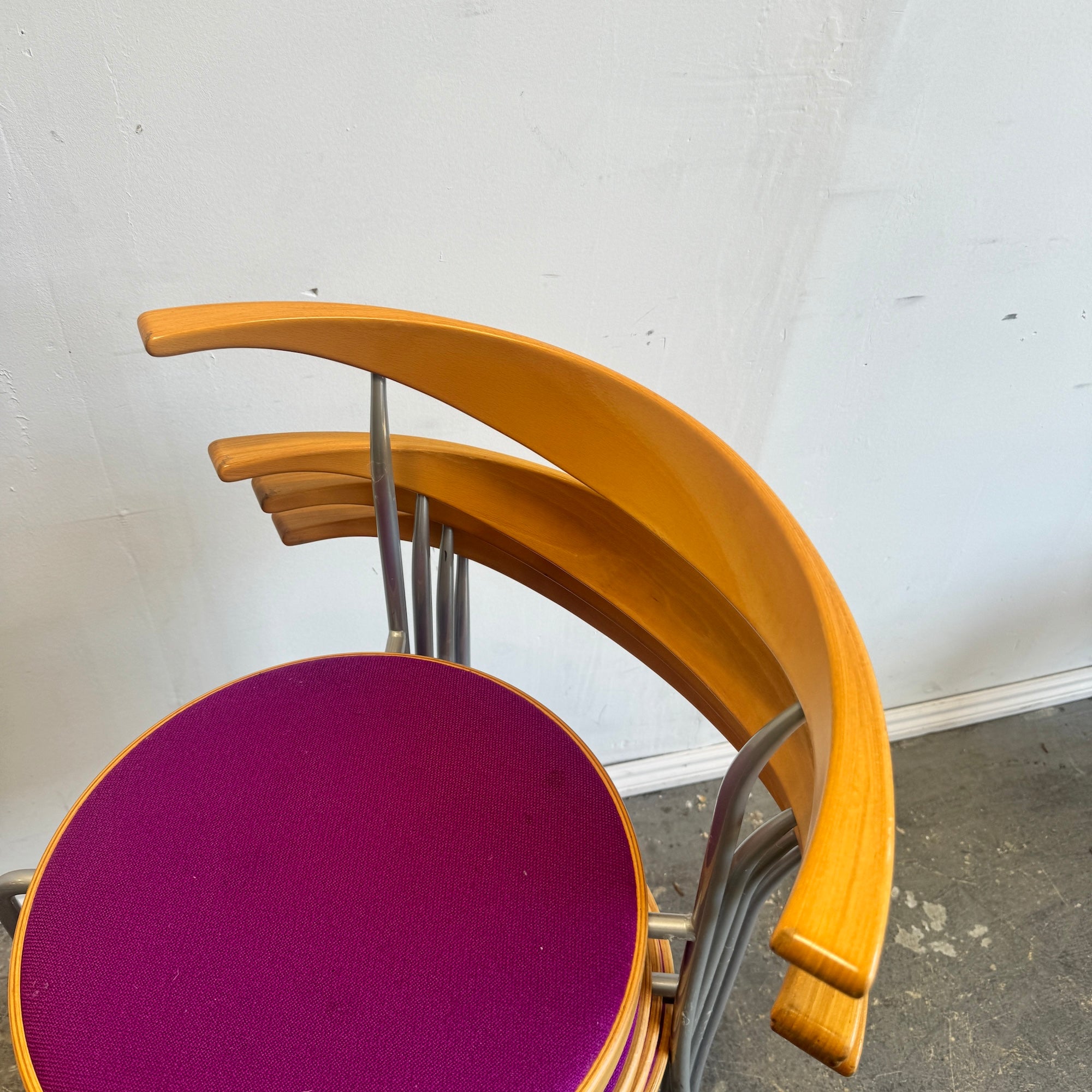 Danish Modern Magnus Olsen set of 4 stacking chairs