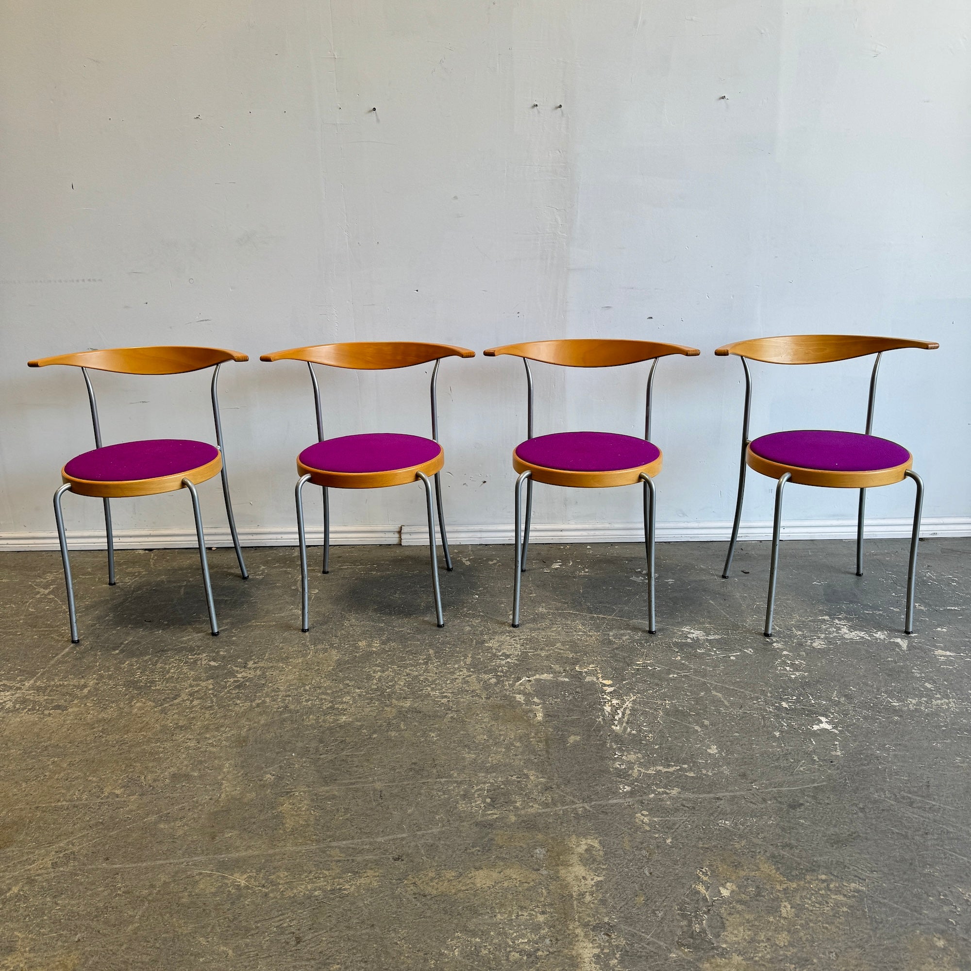 Danish Modern Magnus Olsen set of 4 stacking chairs