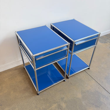 USM Haller Set of 2 Nightstands (Gentian Blue)