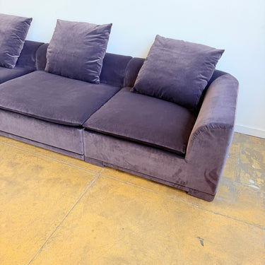 Design Within Reach Atlason Composed Modular Velvet Sofa