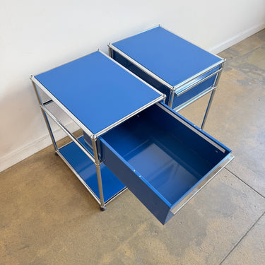 USM Haller Set of 2 Nightstands (Gentian Blue)