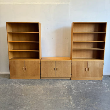 Danish Modern Oak Bookcase by Børge Mogensen for Soborg Mobler