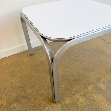Fritz Hansen Jørn Utzon coffee table with Aluminium frame