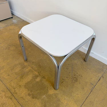 Fritz Hansen Jørn Utzon coffee table with Aluminium frame