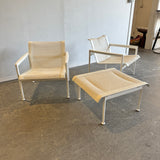 Authentic! Knoll Richard Schultz Two outdoor lounge chair and Ottoman