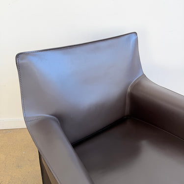 Cassina Mario Bellini Cab 414 Leather Arm Chair