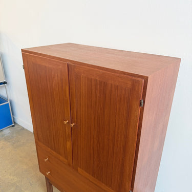 Danish Modern Tall Teak Storage Cabinet