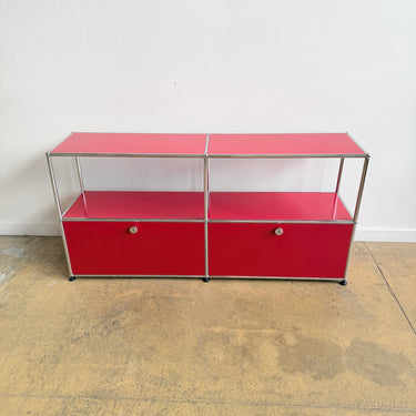 USM Haller 2X2 Media Console - Ruby Red
