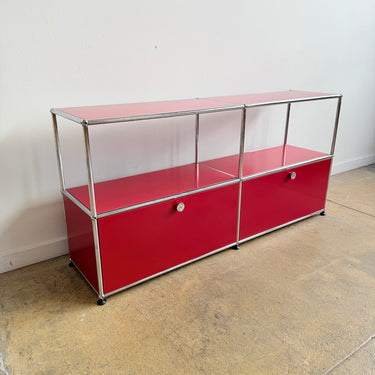 USM Haller 2X2 Media Console - Ruby Red