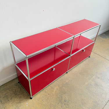 USM Haller 2X2 Media Console - Ruby Red