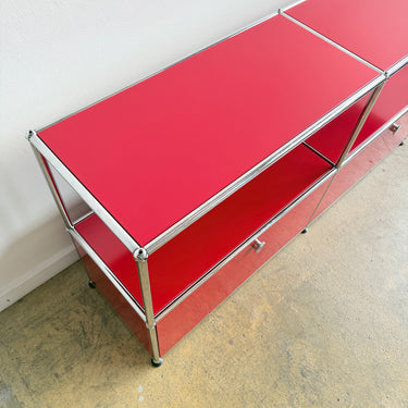 USM Haller 2X2 Media Console - Ruby Red