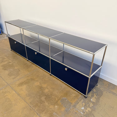 USM Haller 3X2 Media Console - Steel Blue
