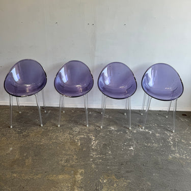 Kartell Set of 4 Mr. Impossible Chai Designed by Philippe Starck