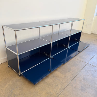 USM Haller 3X2 Media Console - Steel Blue