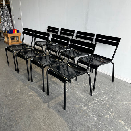 Fermob Set of 8 Luxembourg outdoor dining chairs by Frédéric Sofia