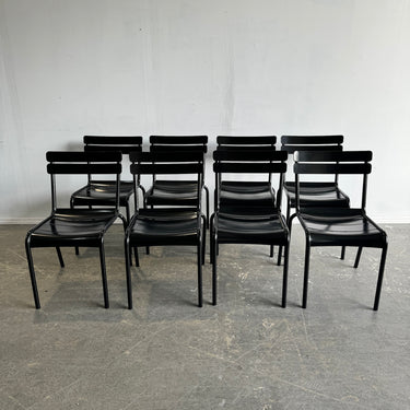 Fermob Set of 8 Luxembourg outdoor dining chairs by Frédéric Sofia
