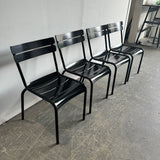 Fermob Set of 4 Luxembourg outdoor dining chairs by Frédéric Sofia