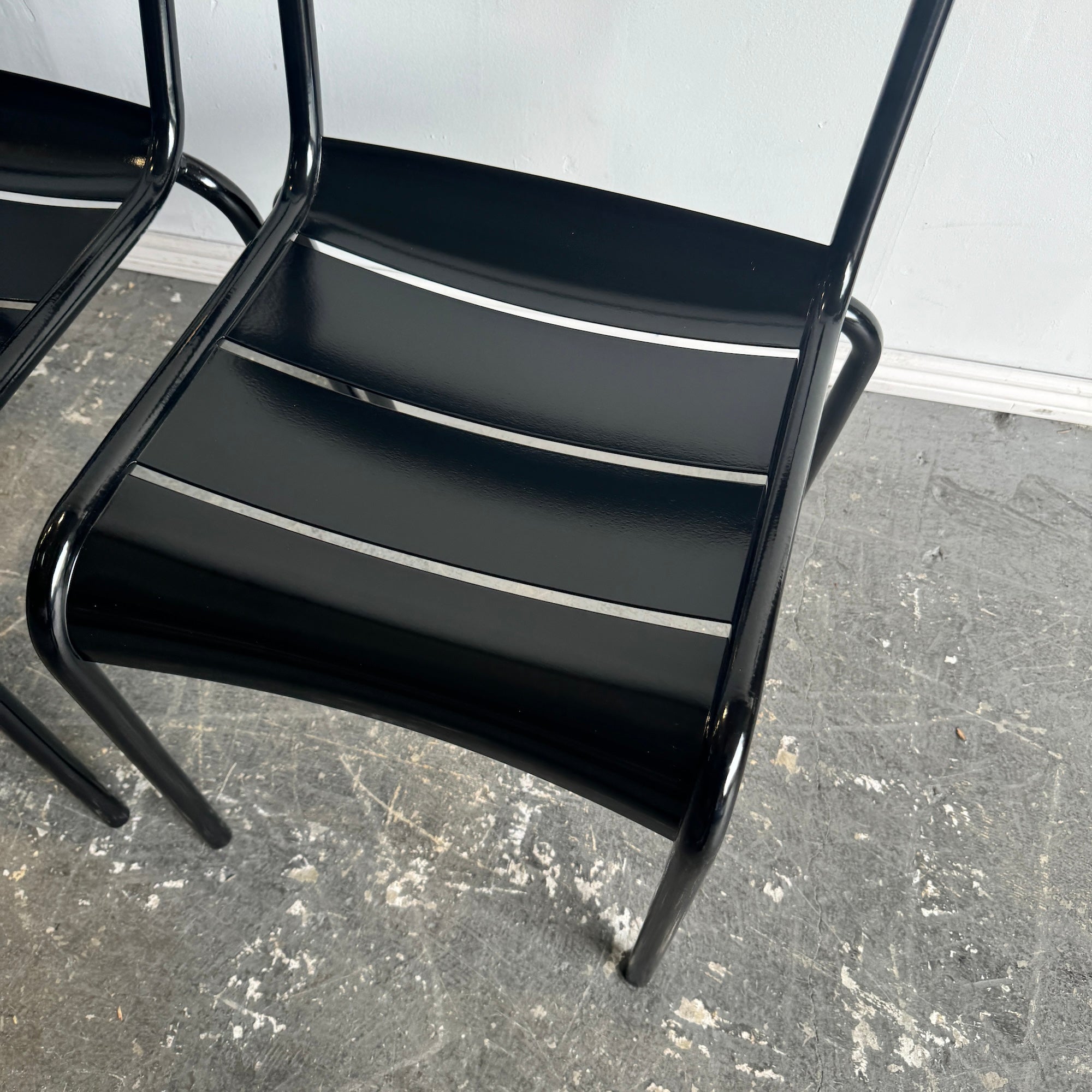 Fermob Set of 8 Luxembourg outdoor dining chairs by Frédéric Sofia