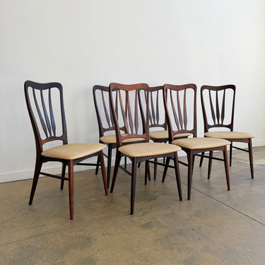 Danish Modern Niels Koefoed “Ingrid” Rosewood Dining Chairs (Free Upholstery)