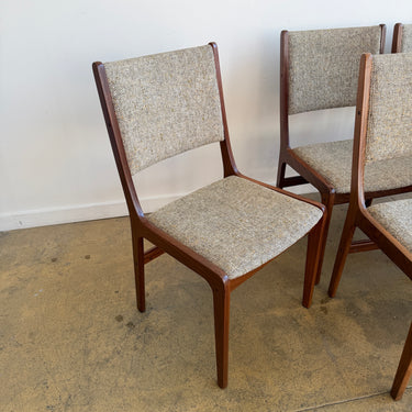 Danish Modern Solid Teak Dining Chairs - Set of 6