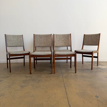 Danish Modern Solid Teak Dining Chairs - Set of 6