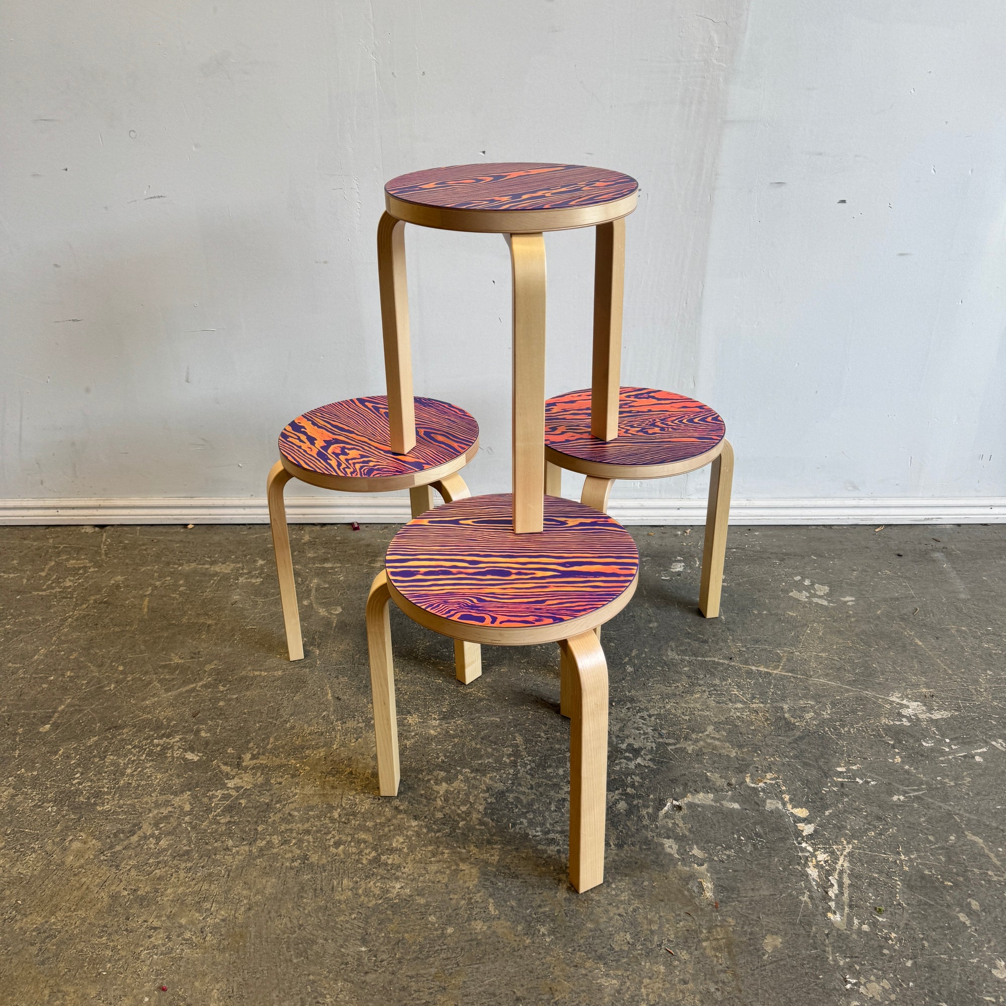 Limited Edition! Artek Aalto ColoRing 60 Stacking Stool by Jo Nagasaka (Price Per)