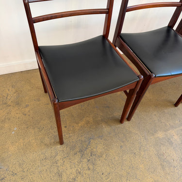 Danish Modern Rosewood Set of 4 Dining Chairs by MH
