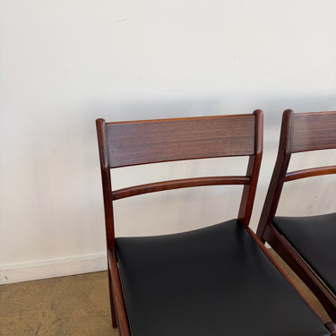 Danish Modern Rosewood Set of 4 Dining Chairs by MH