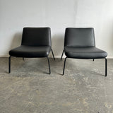 Keilhauer Set of 2 Ceila Vinyl upholstery Lounge Chair By Keilhauer