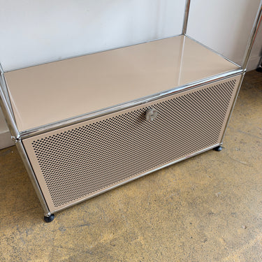 USM Haller Half Size Credenza "Perforated"- Beige