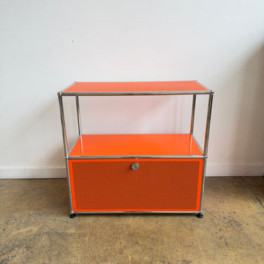 USM Haller Half Size Credenza "Perforated"- Orange