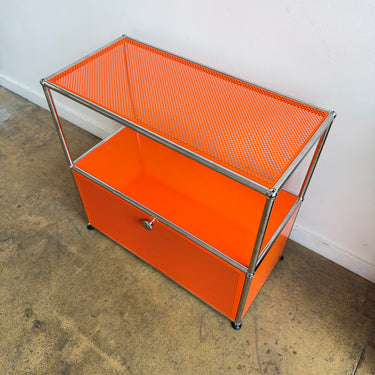 USM Haller Half Size Credenza "Perforated"- Orange