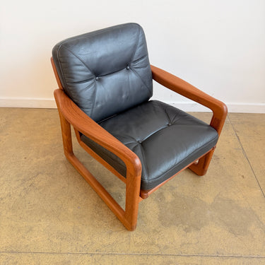 Danish Modern Lustrup Teak lounge chair by Holstebro 1960s (Two Available)