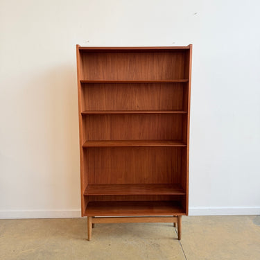 Danish Modern Tall Teak Bookcase by Johannes Sorth