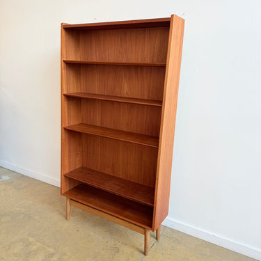 Danish Modern Tall Teak Bookcase by Johannes Sorth