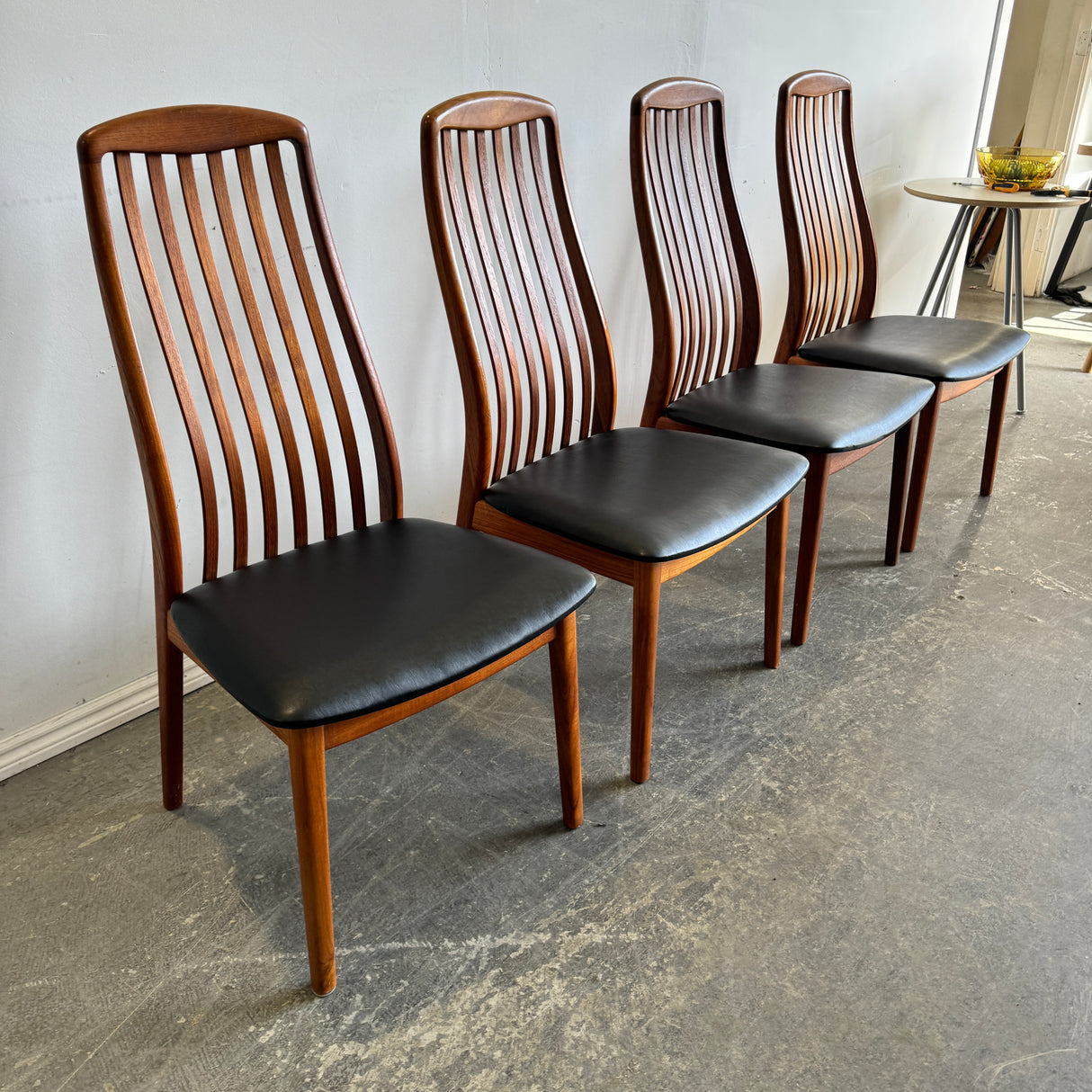 Danish Modern Set of 4 Dining Chairs by Preben Schou