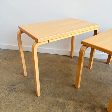 Rare! Artek Alvar Aalto Nesting Table Set "Model E88" in Birch