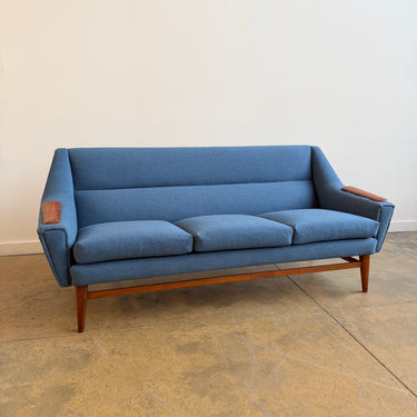 Danish Modern Teal Sofa