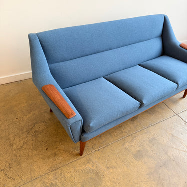 Danish Modern Teal Sofa