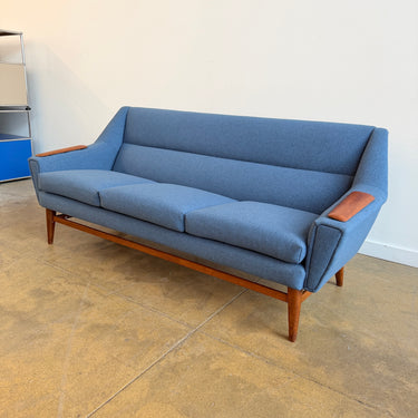 Danish Modern Teal Sofa