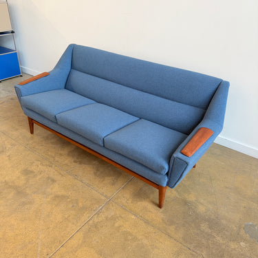 Danish Modern Teal Sofa