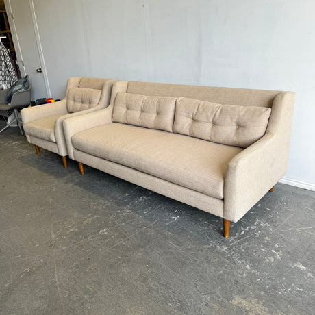 West Elm Crosby Sofa and lounge chair set