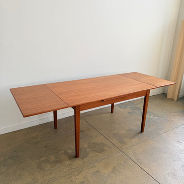 Danish Modern Teak Expandable Dining Table