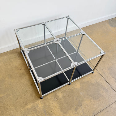 USM Haller Glass Coffee Table - Graphite Black