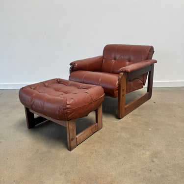 Vintage Percival Lafer iconic MP-185 Lounge chair with Ottoman