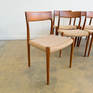 Danish Modern Niels Møller "Model 77" Teak 6 Dining Chairs (Fully Restored)